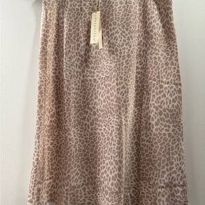 Lovestitch Beige Leopard A-Line Slip Skirt 🆕